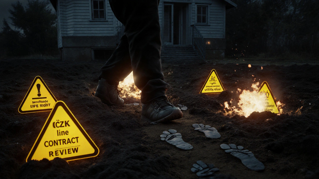 Dům stojí nad minovým polem skrytých právních břemen, bezpečná cesta označena kontrolou katastru.