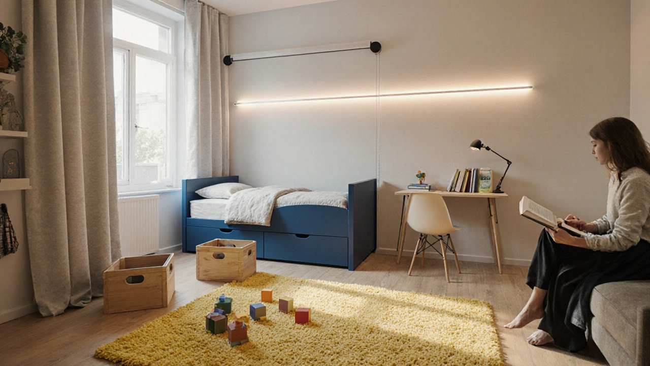 Herní kout v obýváku: jak vytvořit dětskou zónu v malém bytě