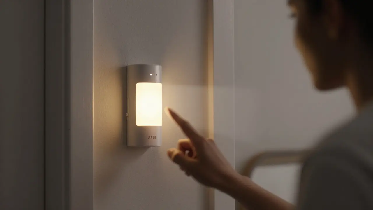 Senzorové světlo detekuje pohyb a osvětluje cestu k WC bez rušení spánku.