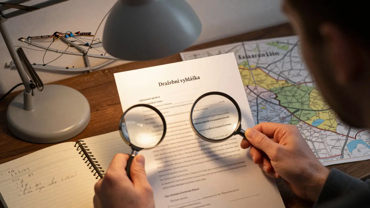 Dražební vyhláška: Jak ji číst při koupi nemovitosti - krok za krokem