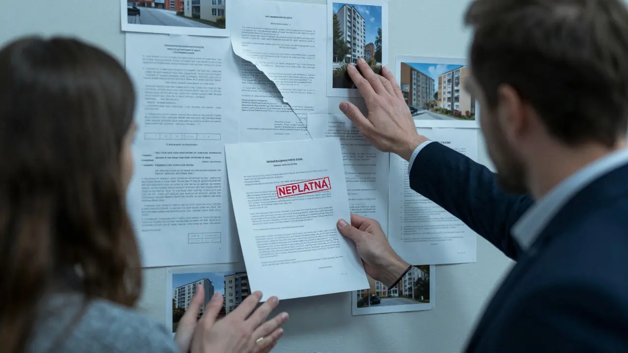 Soudce prohlašuje rezervační smlouvu za neplatnou s tornými dokumenty na pozadí