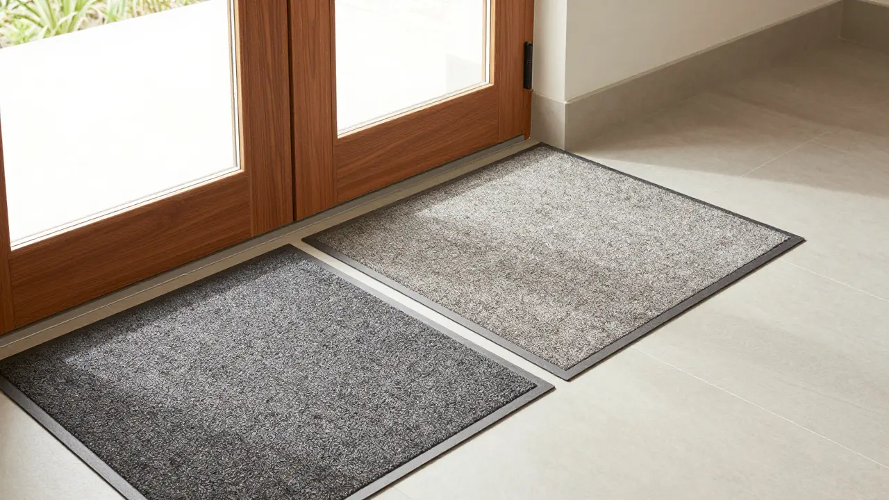 Třízónový systém vstupních rohoží při dveřích