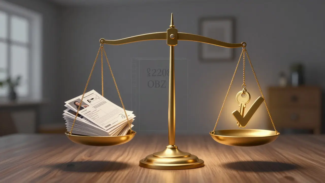 Vážená rovnováha mezi důkazy a právem nájemce na opravu bytu.