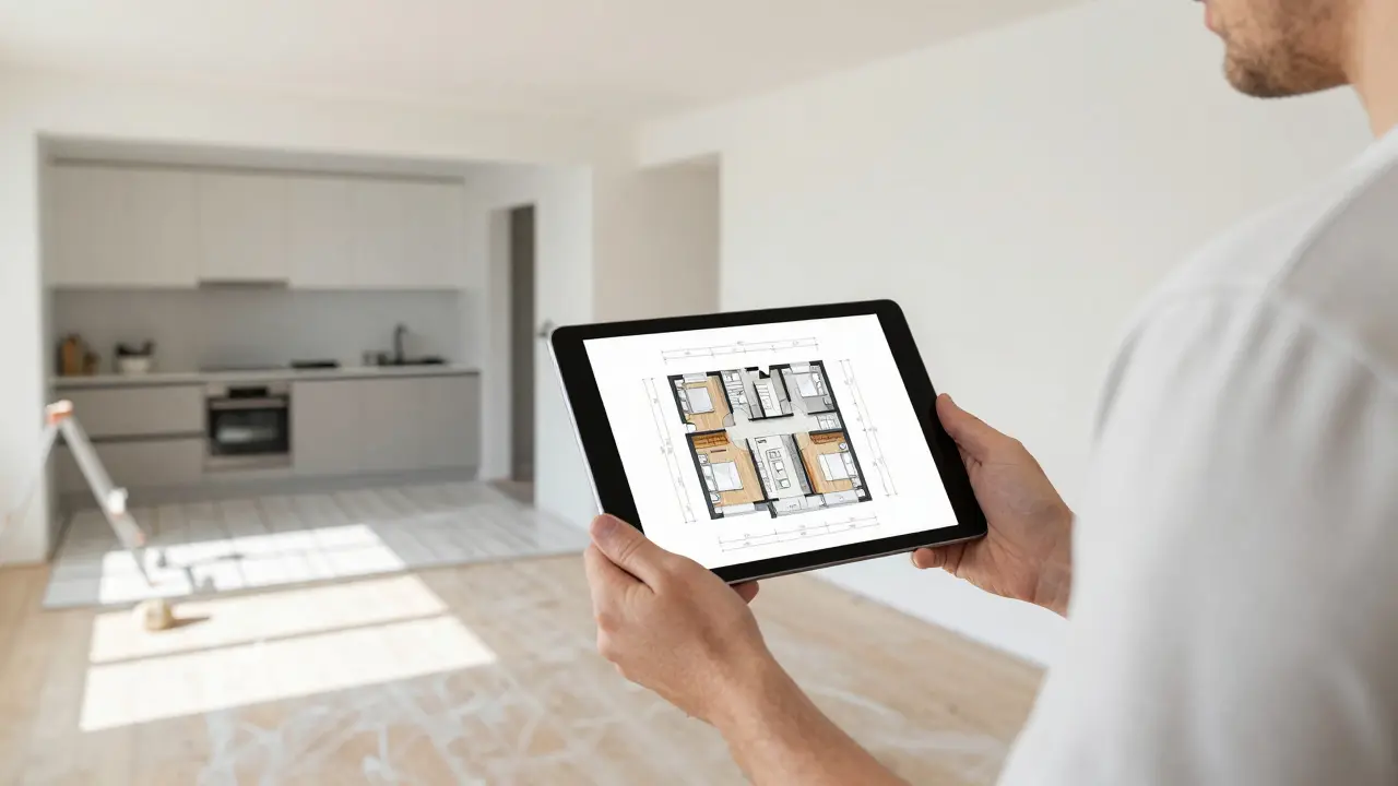 Porovnání digitálního modelu s reálným stavem interiéru