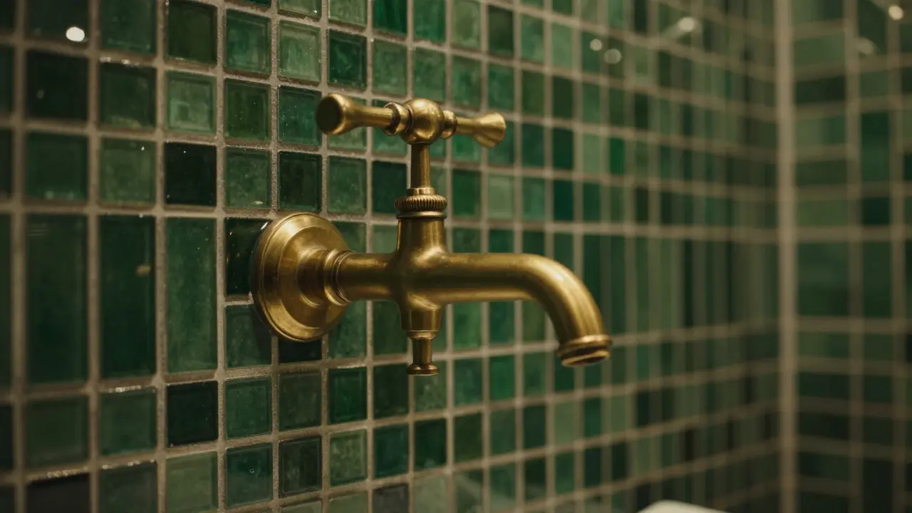 Glam koupelna: Jak správně kombinovat mosazné baterie a mozaiku