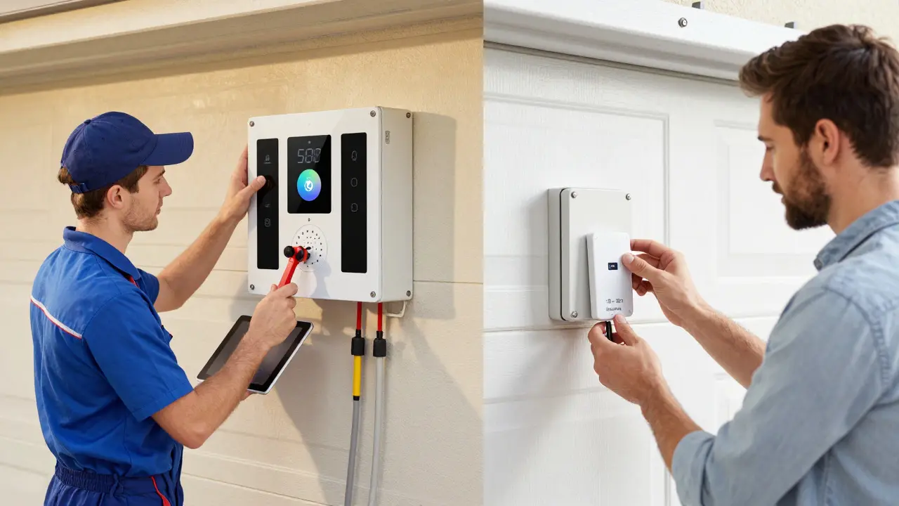 Porovnání profesionální instalace a DIY řešení pro vrata