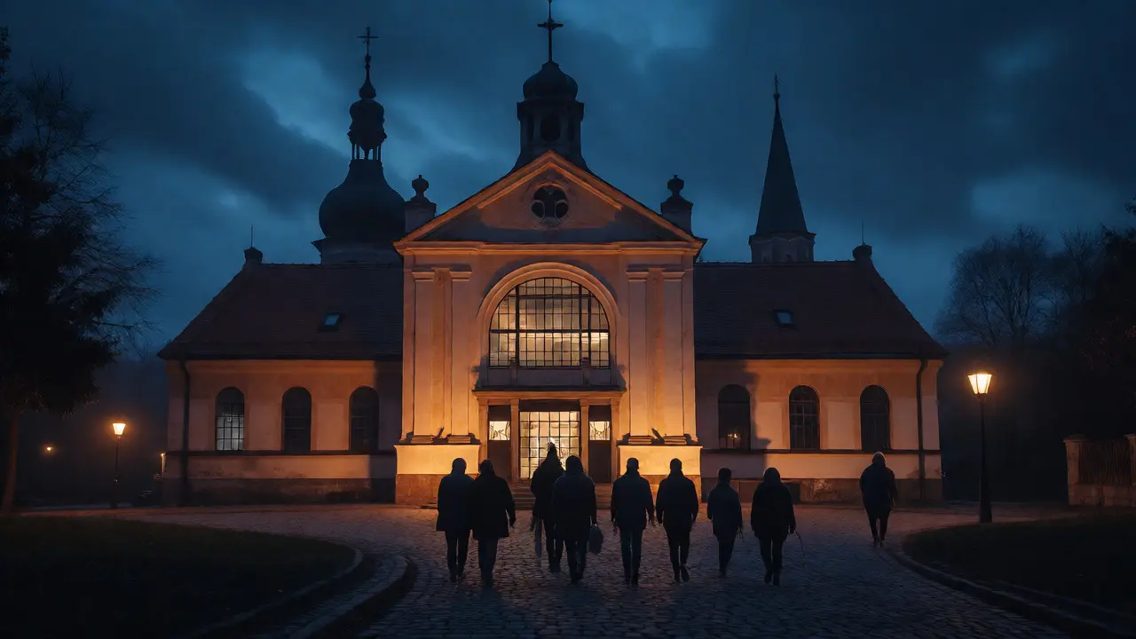 Exkluzivní večerní návštěva historické budovy za soumraku