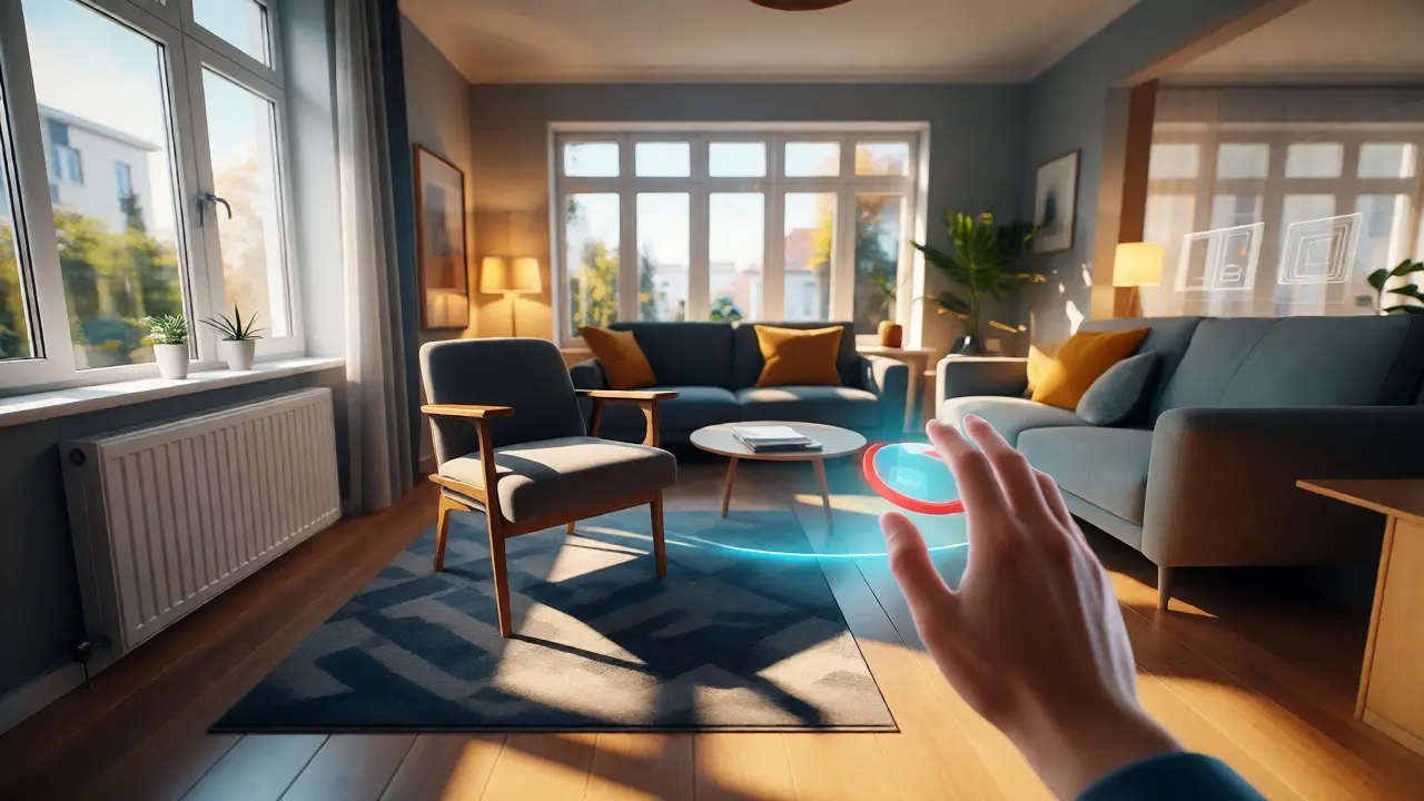 První pohled do virtuálního obýváku při přemisťování nábytku